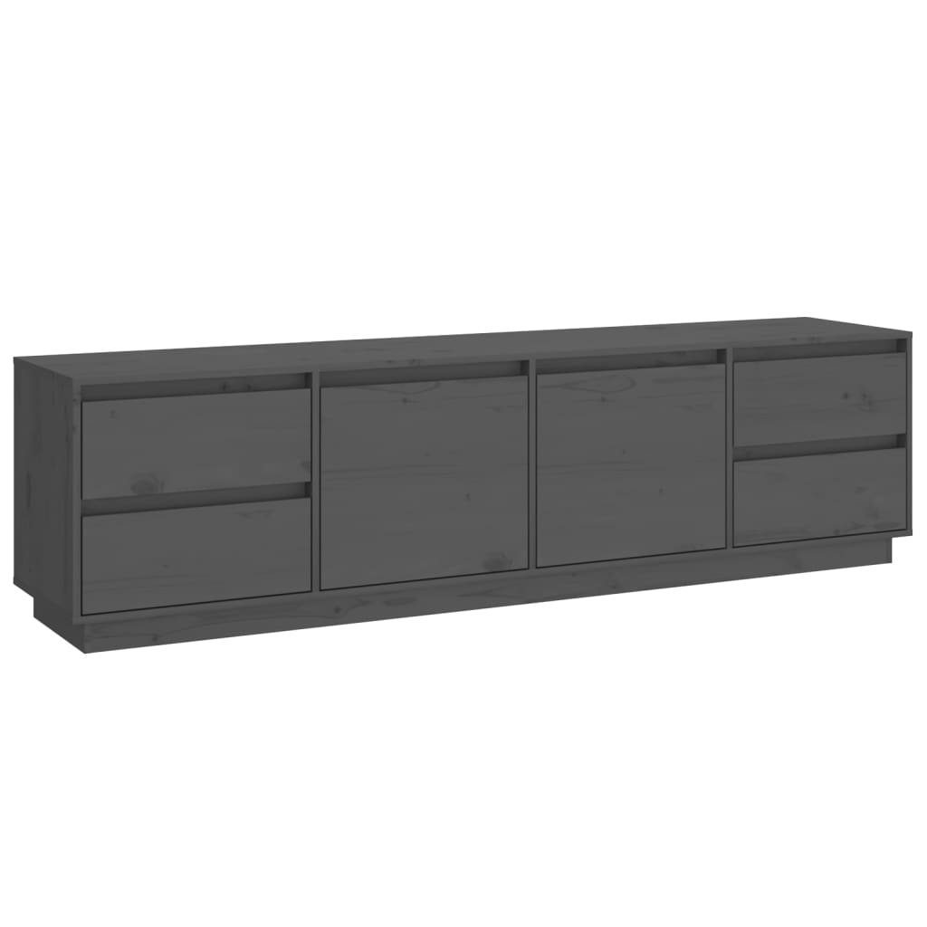 Tv-meubel 176x37x47,5 cm massief grenenhout grijs