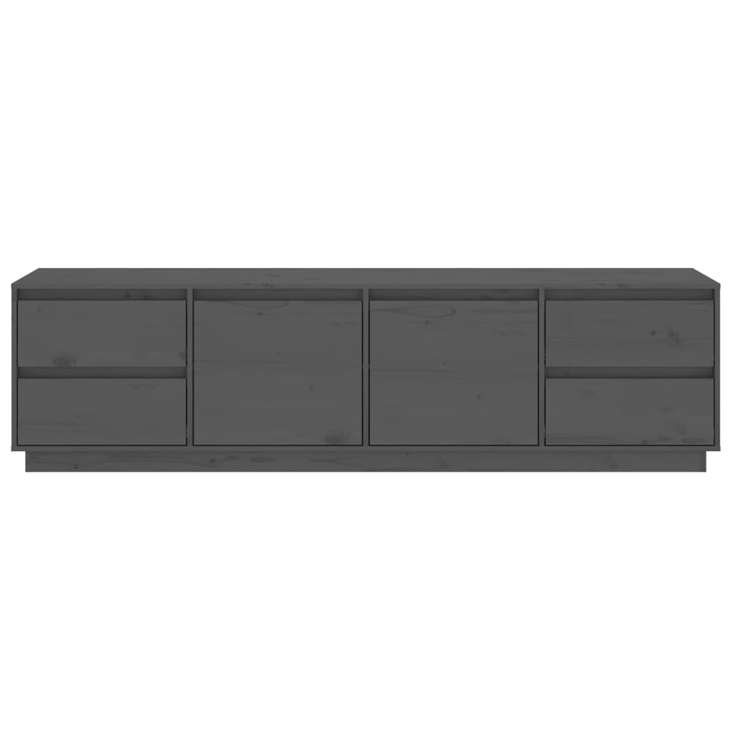 Tv-meubel 176x37x47,5 cm massief grenenhout grijs