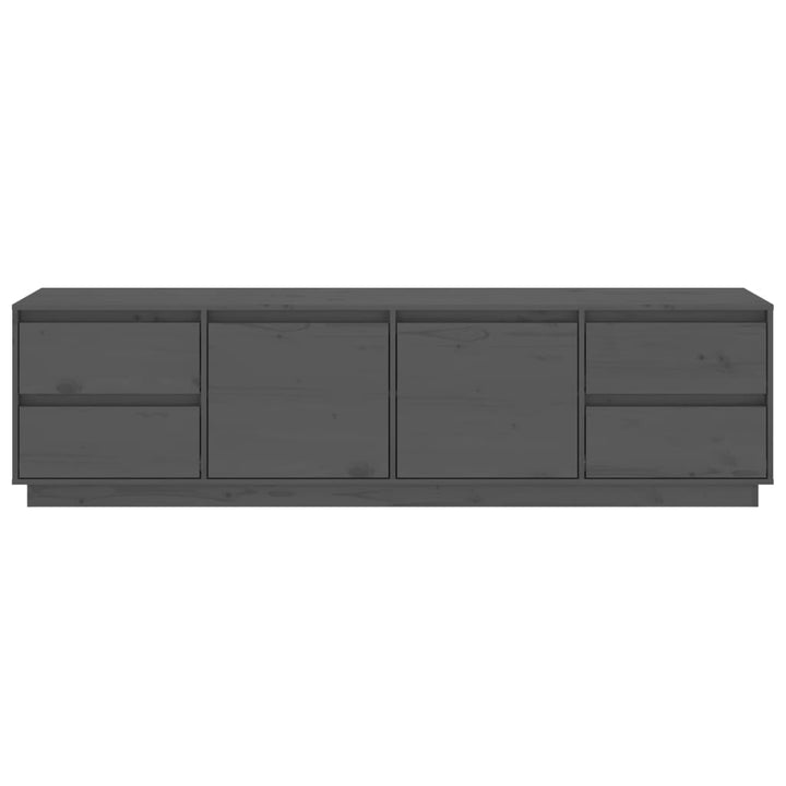 Tv-meubel 176x37x47,5 cm massief grenenhout grijs