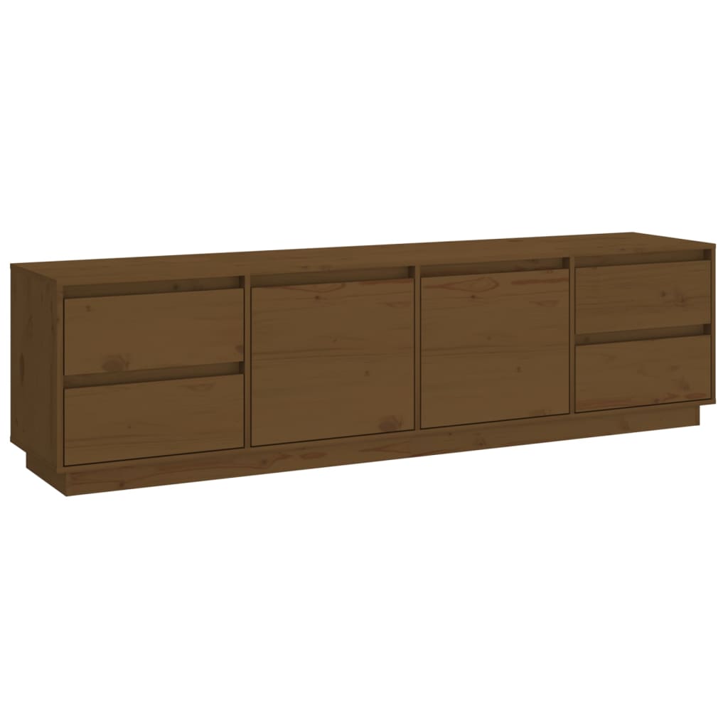 Tv-meubel 176x37x47,5 cm massief grenenhout honingbruin