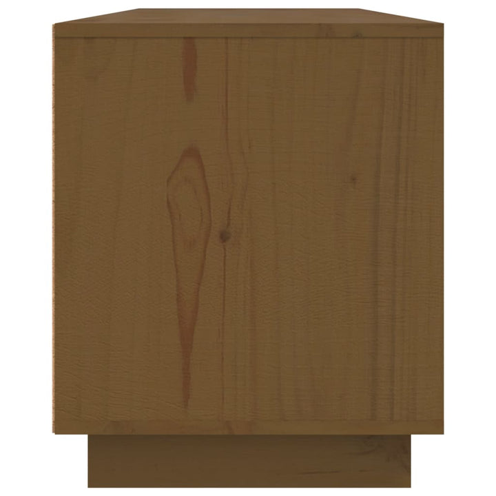 Tv-meubel 156x37x45 cm massief grenenhout honingbruin