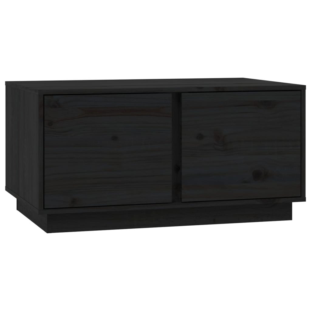 Salontafel 80x50x40 cm massief grenenhout zwart