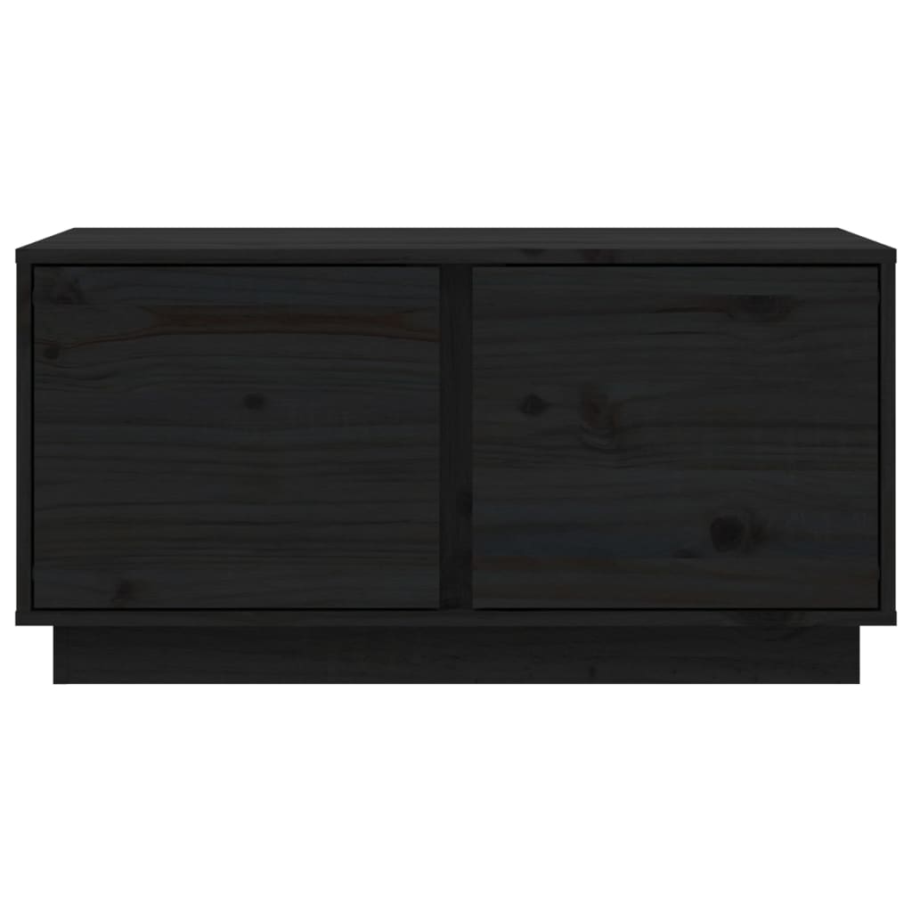 Salontafel 80x50x40 cm massief grenenhout zwart