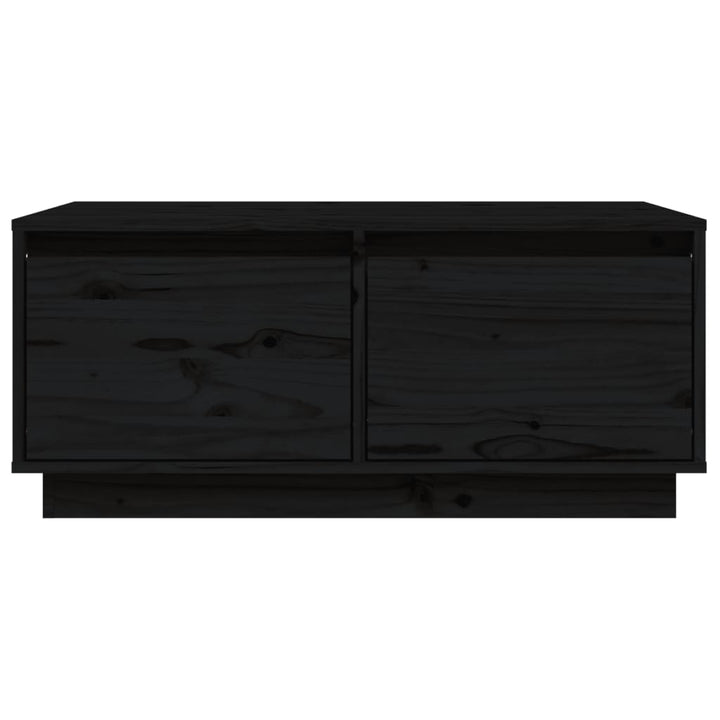 Salontafel 80x50x35 cm massief grenenhout zwart