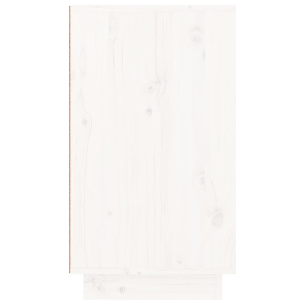 Schoenenkast 110x34x61 cm massief grenenhout wit