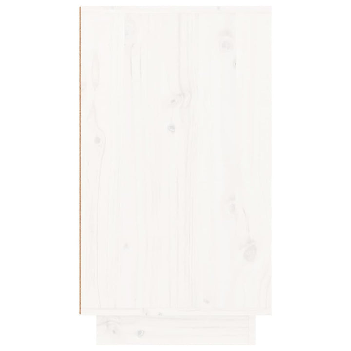 Schoenenkast 110x34x61 cm massief grenenhout wit