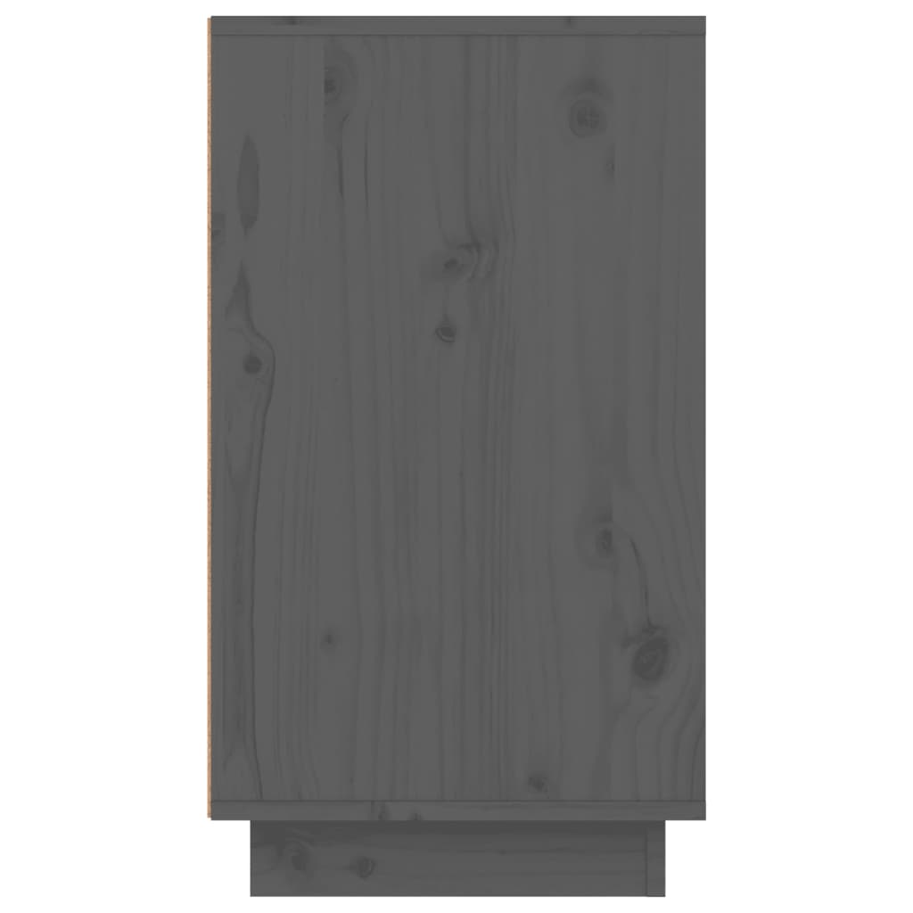 Schoenenkast 110x34x61 cm massief grenenhout grijs
