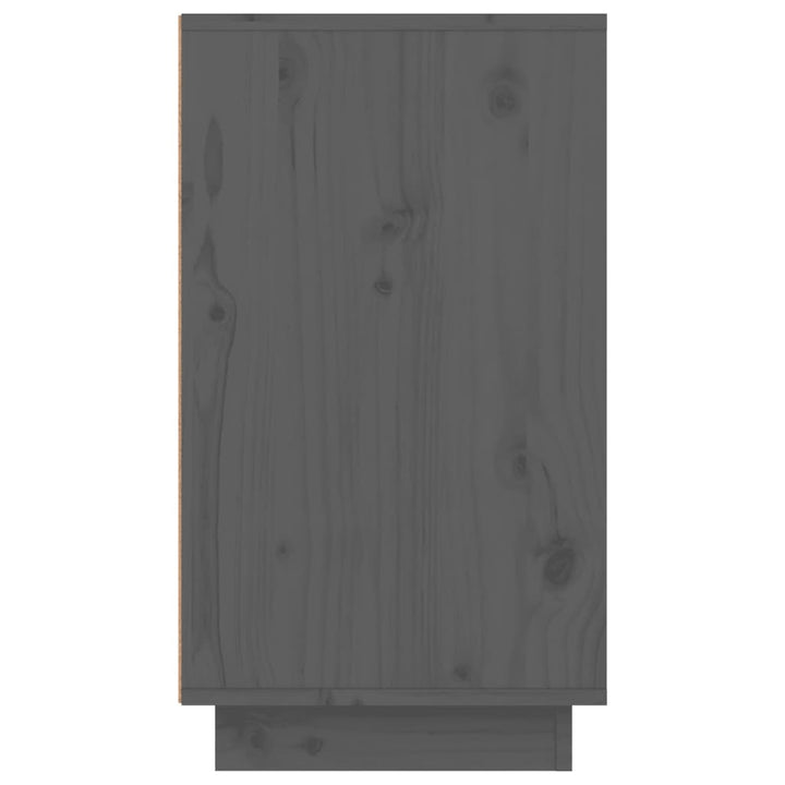 Schoenenkast 110x34x61 cm massief grenenhout grijs