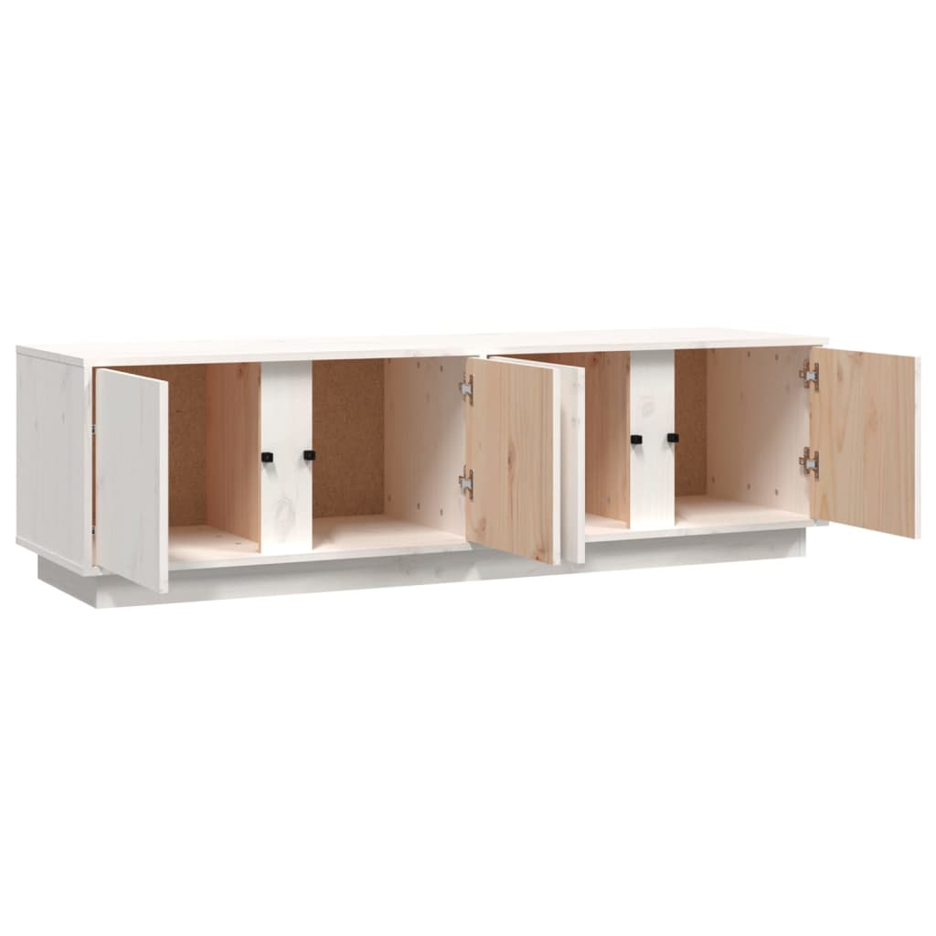 Tv-meubel 140x40x40 cm massief grenenhout wit