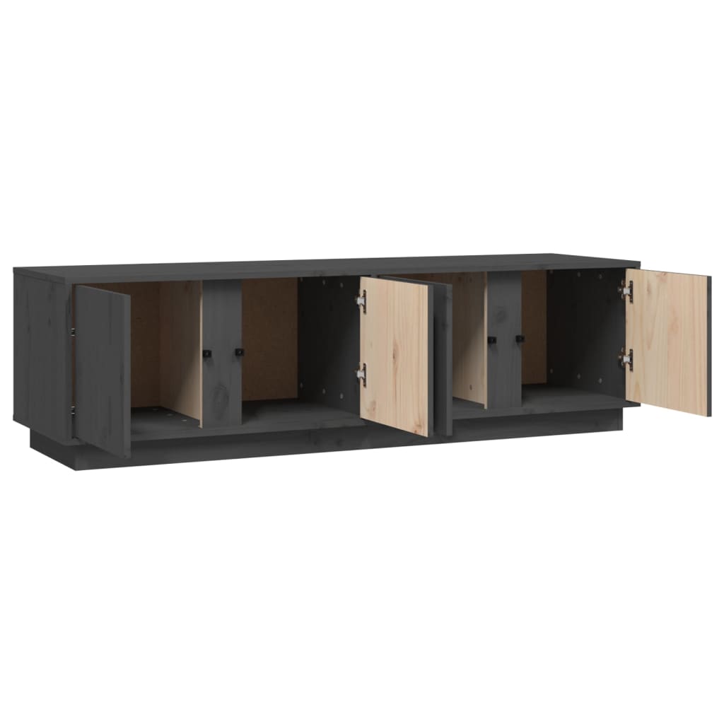 Tv-meubel 140x40x40 cm massief grenenhout grijs