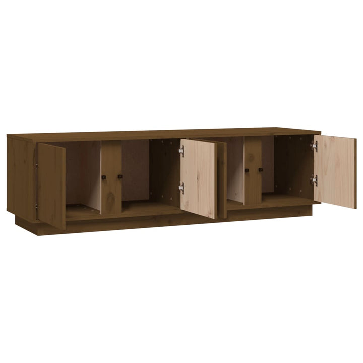 Tv-meubel 140x40x40 cm massief grenenhout honingbruin