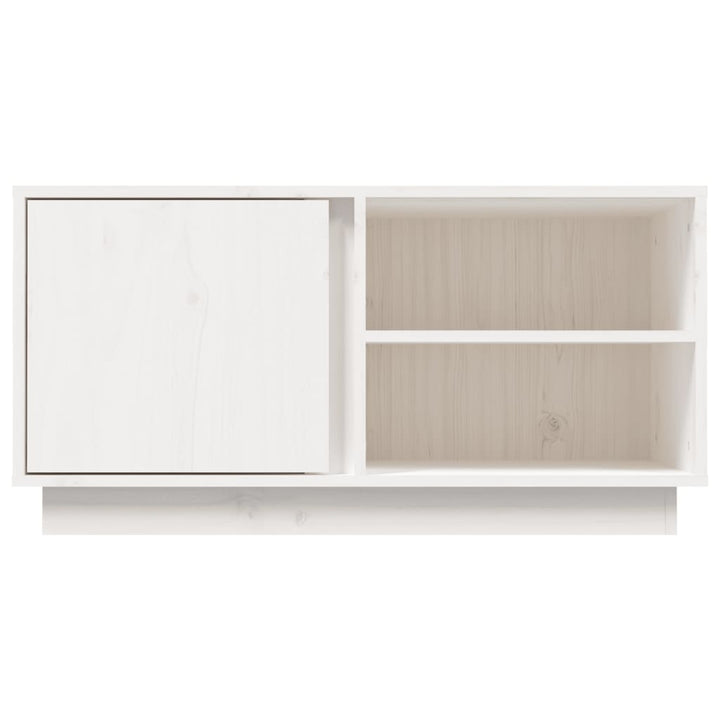 Tv-meubel 80x35x40,5 cm massief grenenhout wit