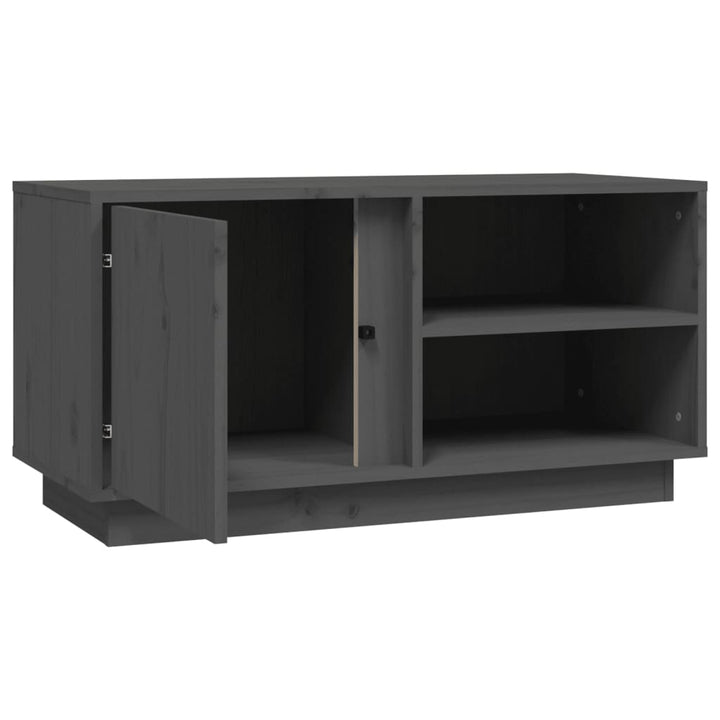 Tv-meubel 80x35x40,5 cm massief grenenhout grijs