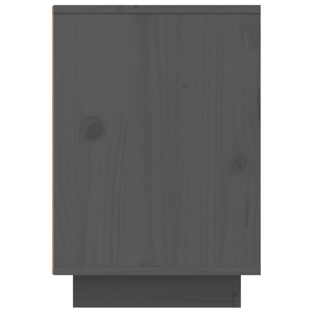 Nachtkastje 50x34x50 cm massief grenenhout grijs