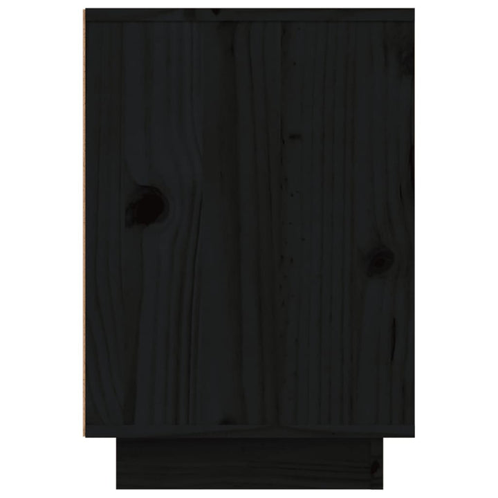 Nachtkastjes 2 st 50x34x50 cm massief grenenhout zwart