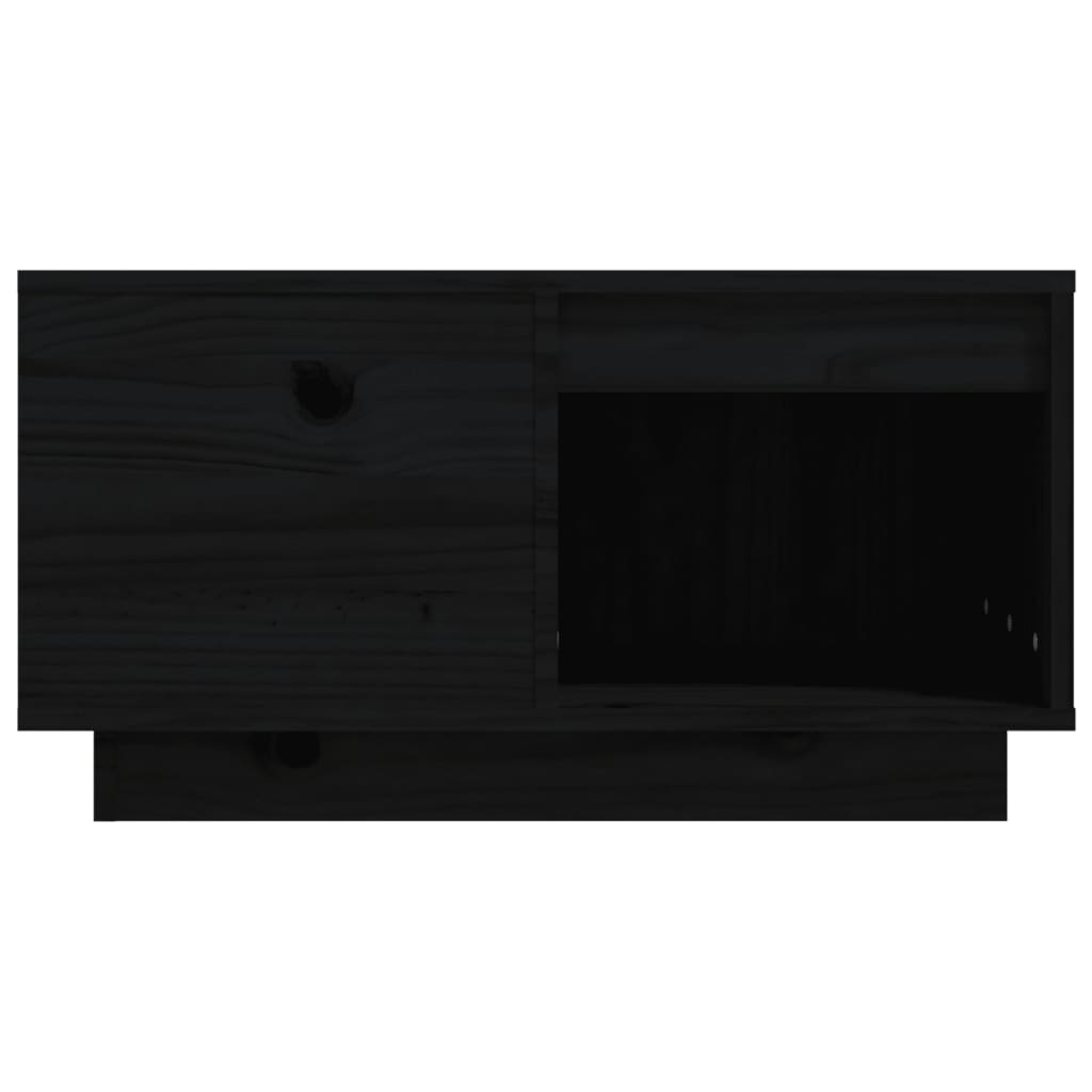 Salontafel 60x61x32,5 cm massief grenenhout zwart