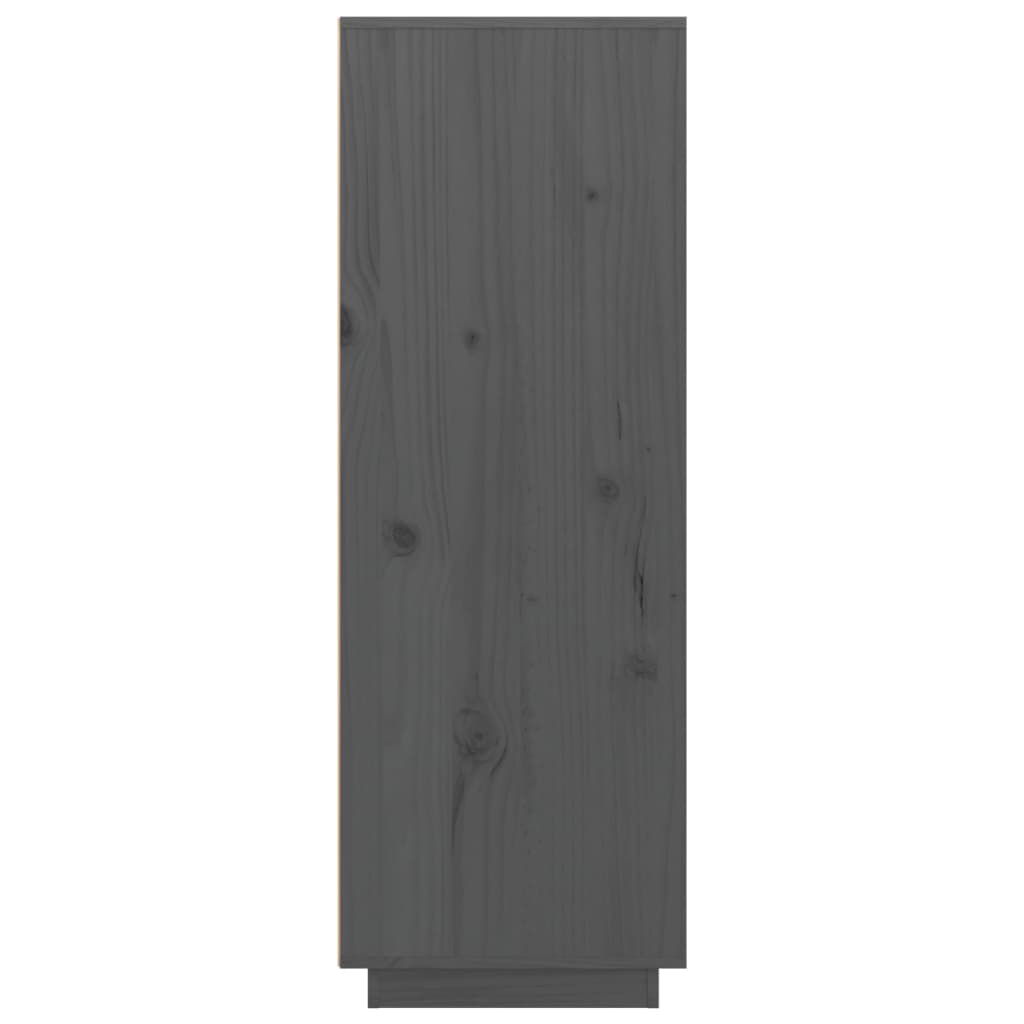 Hoge kast 60x40x116,5 cm massief grenenhout grijs
