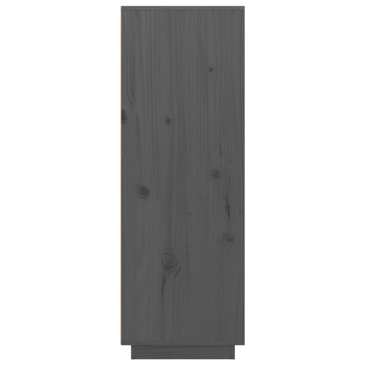 Hoge kast 60x40x116,5 cm massief grenenhout grijs