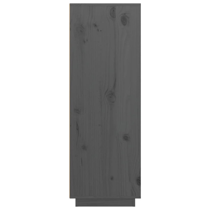 Hoge kast 89x40x116,5 cm massief grenenhout grijs