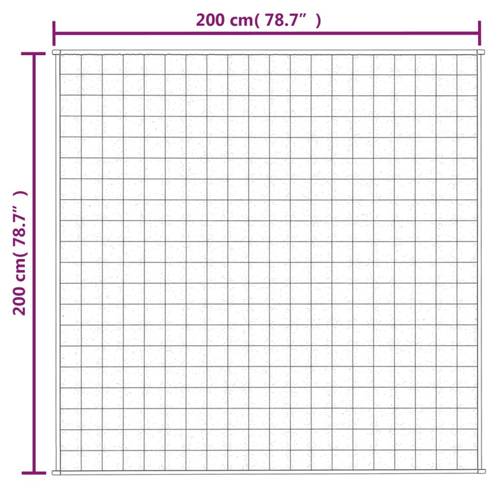 Verzwaringsdeken 200x200 cm 9 kg stof grijs