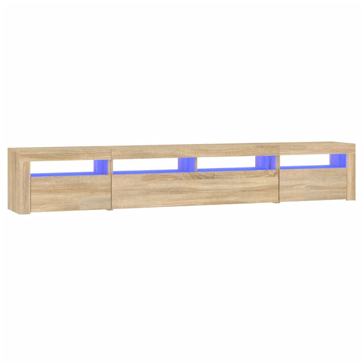 Tv-meubel met LED-verlichting 240x35x40 cm sonoma eikenkleurig