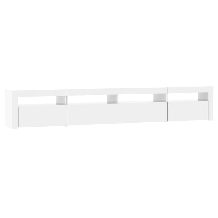 Tv-meubel met LED-verlichting 240x35x40 cm hoogglans wit