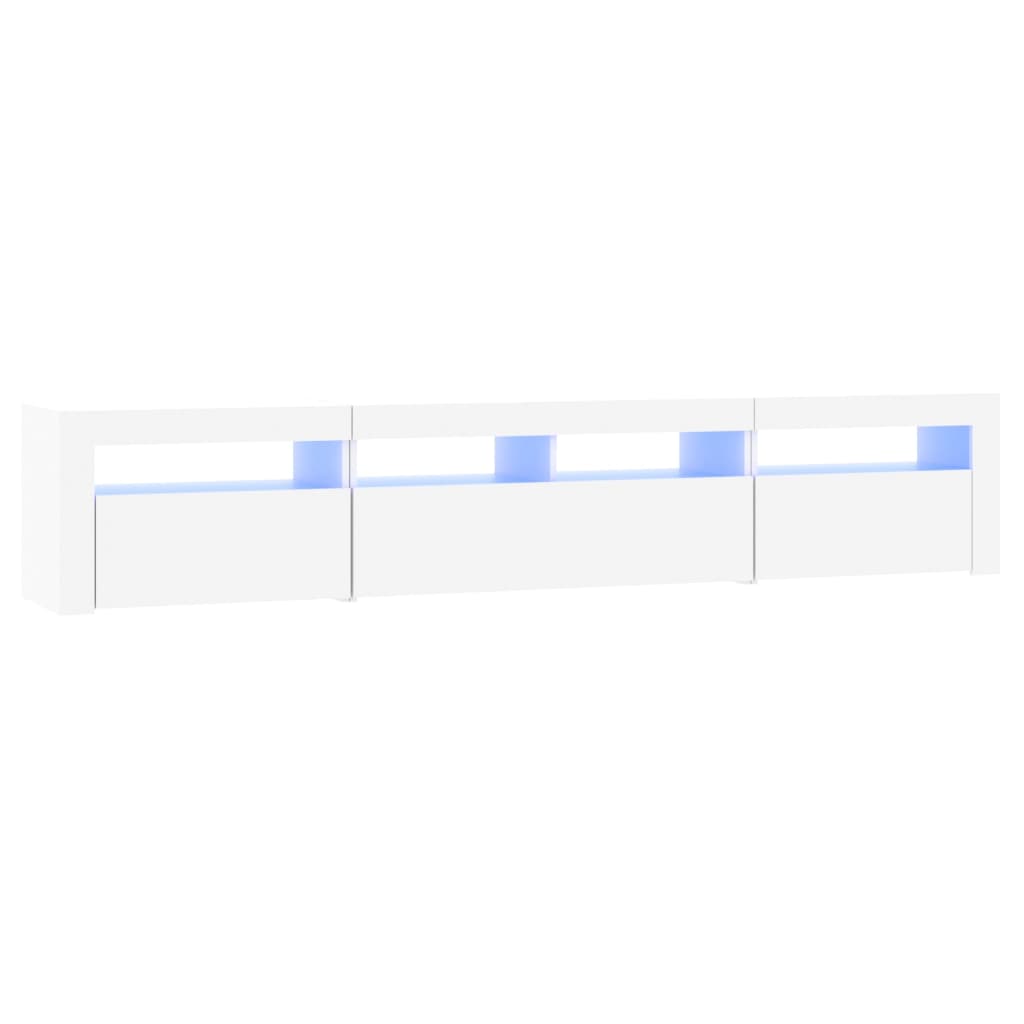 vidaXL Tv-meubel met LED-verlichting 210x35x40 cm wit