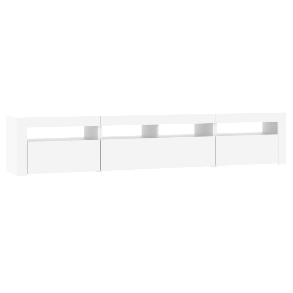 vidaXL Tv-meubel met LED-verlichting 210x35x40 cm wit