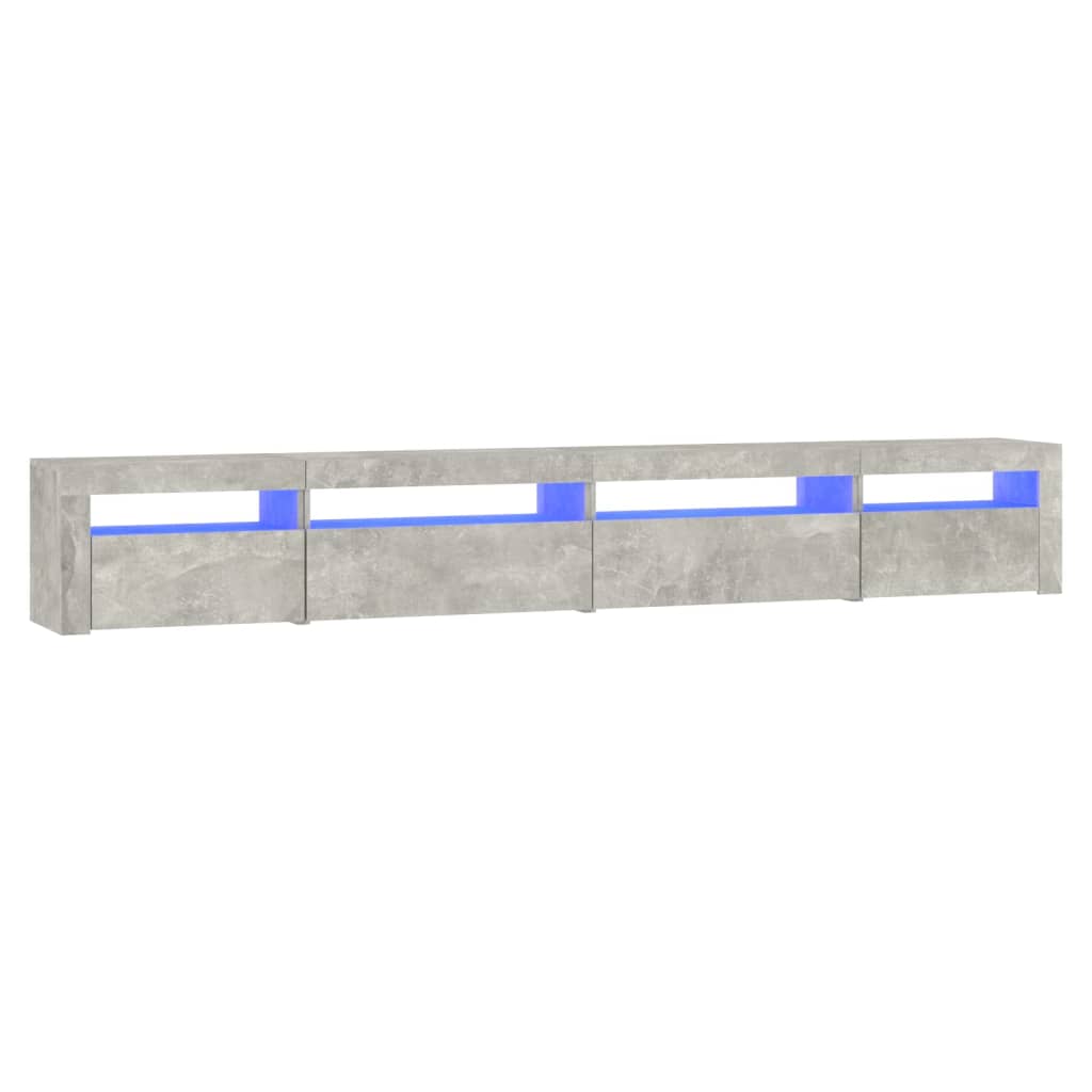 Tv-meubel met LED-verlichting 270x35x40 cm betongrijs