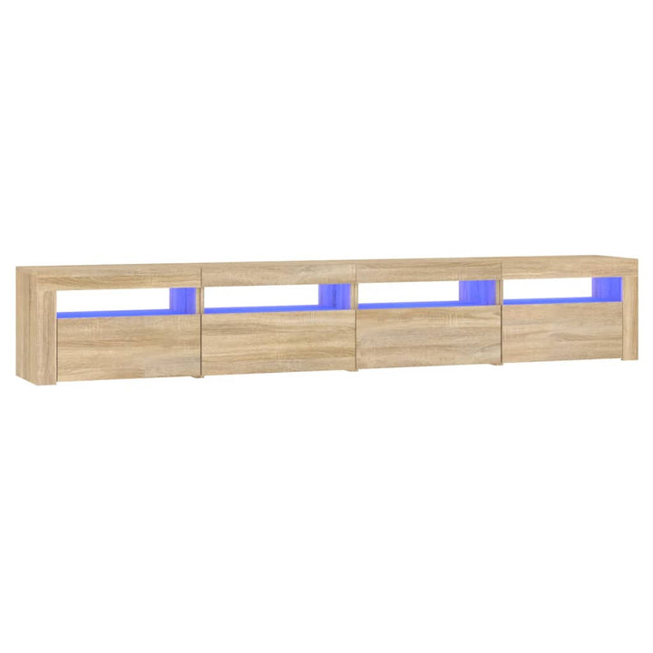 Tv-meubel met LED-verlichting 240x35x40 cm sonoma eikenkleurig