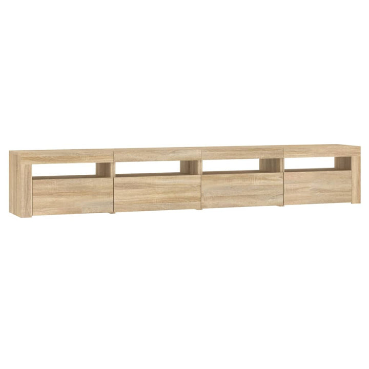 Tv-meubel met LED-verlichting 240x35x40 cm sonoma eikenkleurig