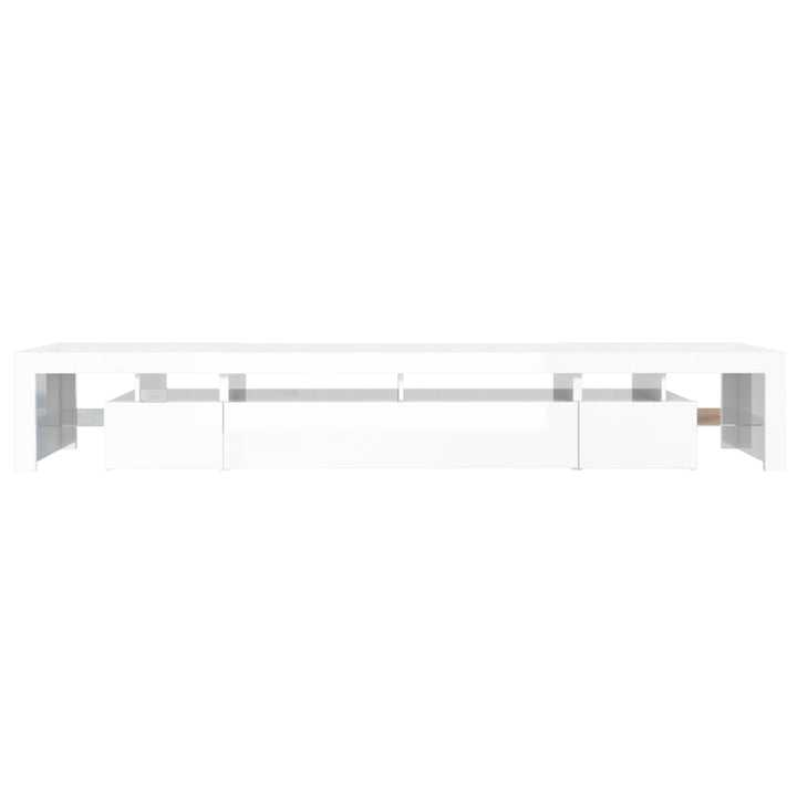 Tv-meubel met LED-verlichting 260x36,5x40 cm hoogglans wit