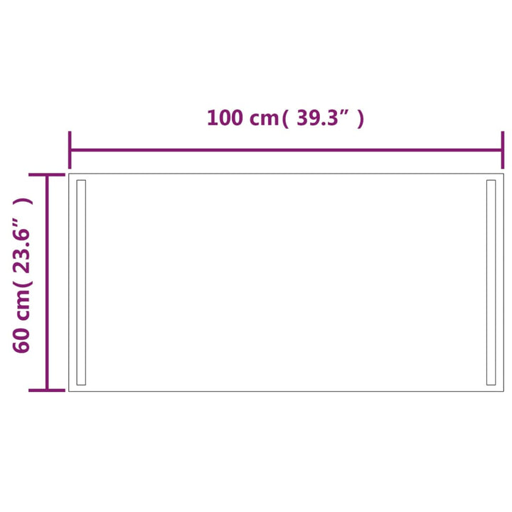 Badkamerspiegel LED 60x100 cm