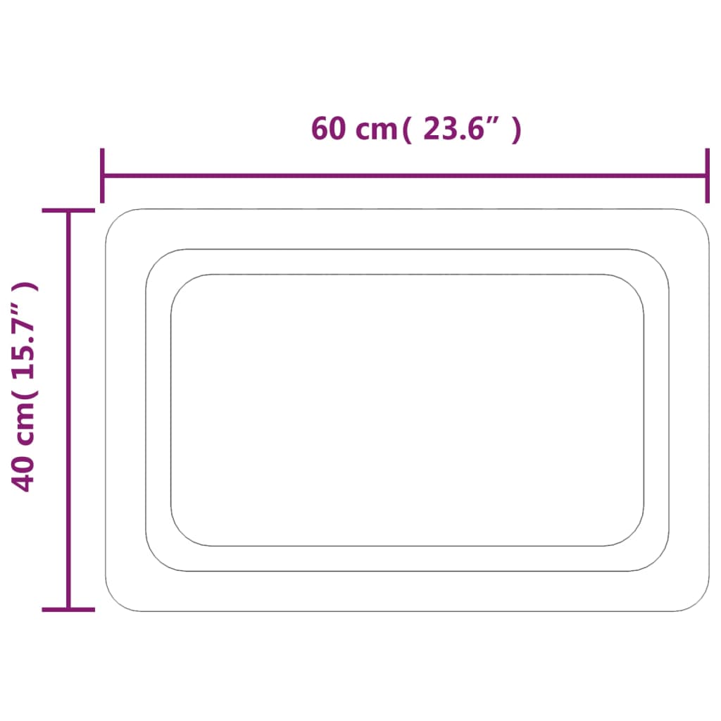 Badkamerspiegel LED 40x60 cm