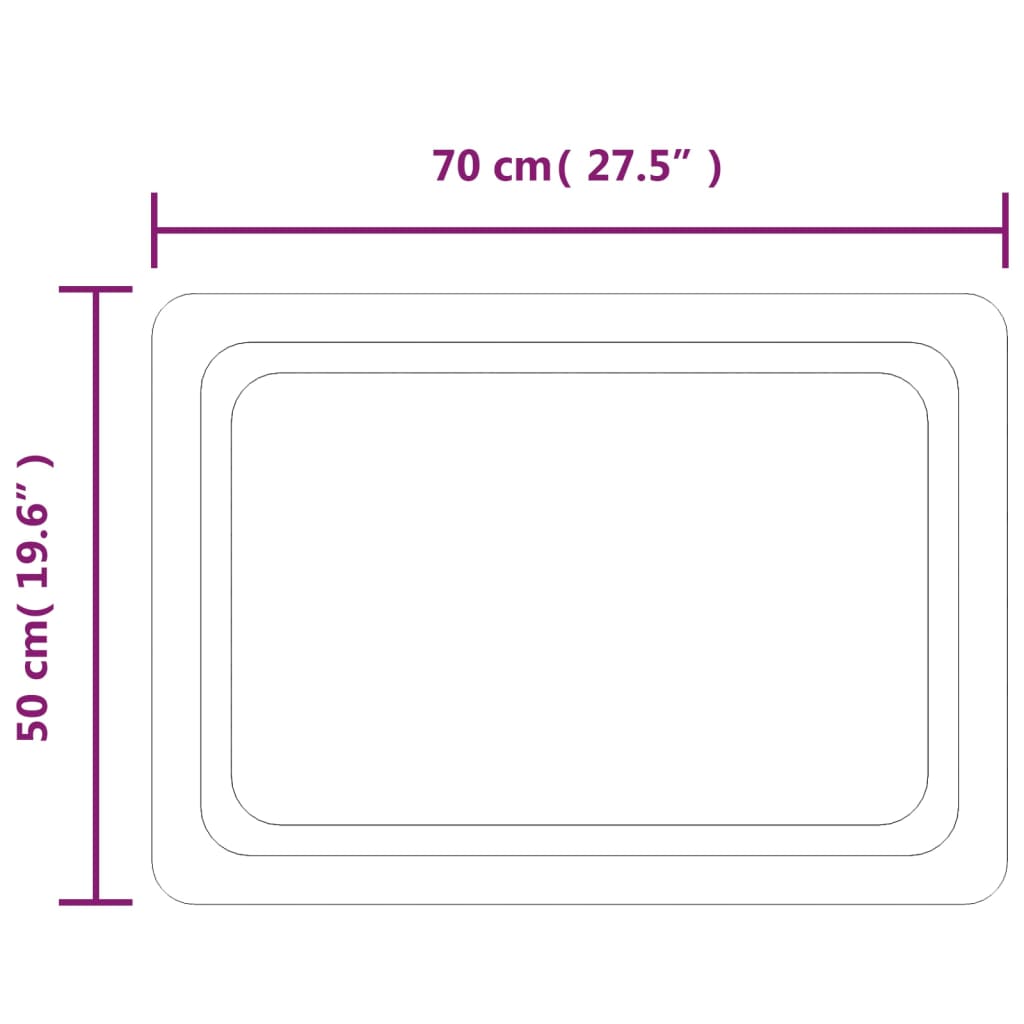 Badkamerspiegel LED 50x70 cm