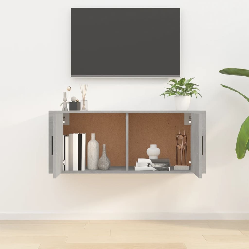 Tv-wandmeubel 100x34,5x40 cm betongrijs