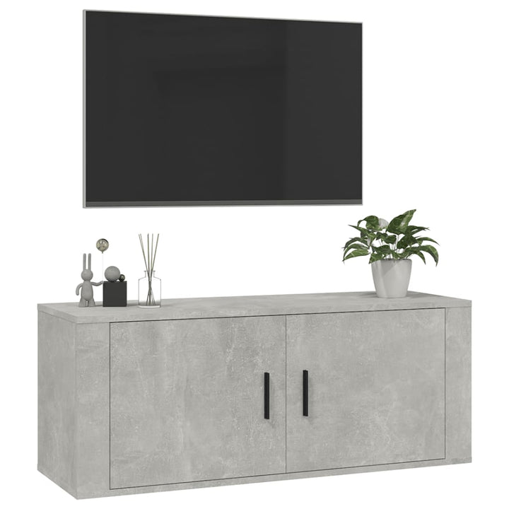 Tv-wandmeubel 100x34,5x40 cm betongrijs