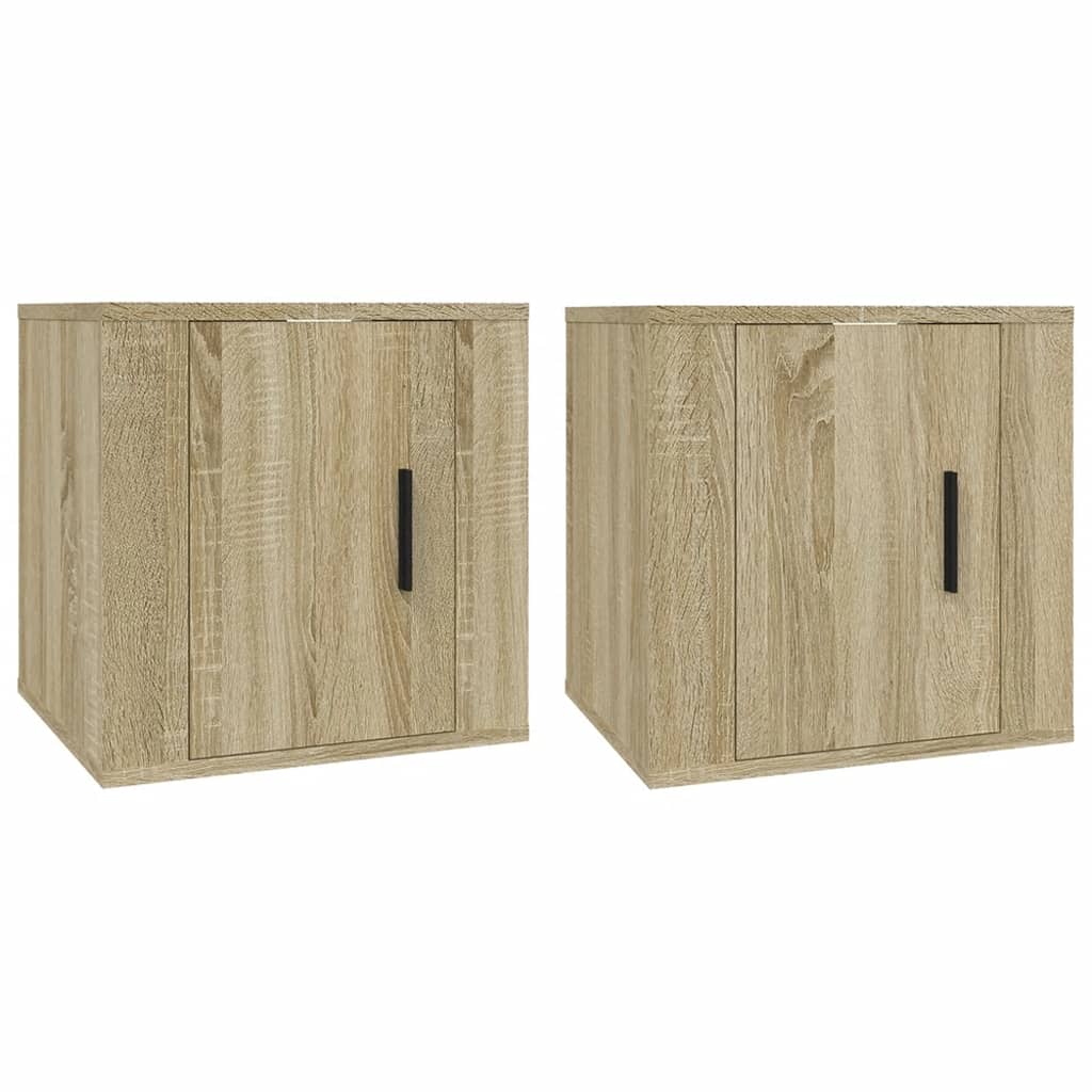 Tv-wandmeubels 2 st 40x34,5x40 cm sonoma eikenkleurig