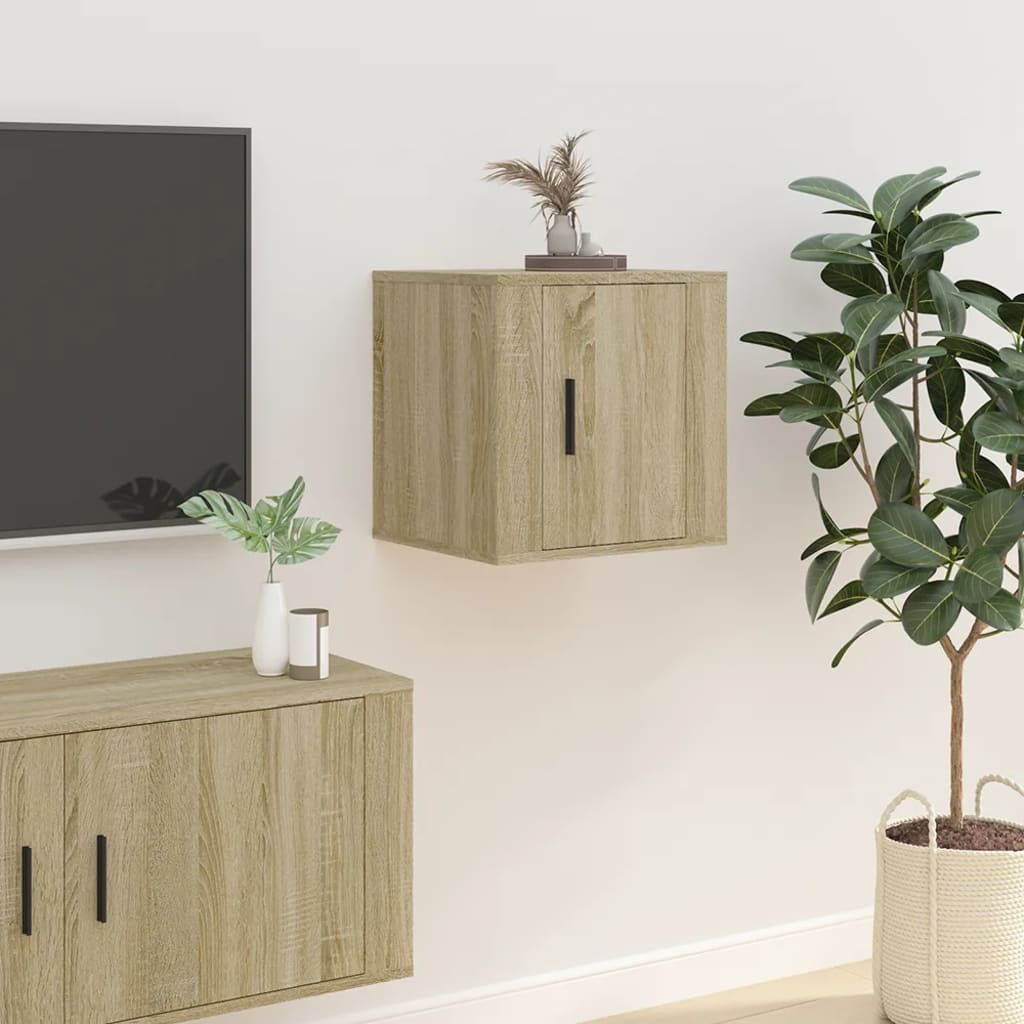 Tv-wandmeubels 2 st 40x34,5x40 cm sonoma eikenkleurig