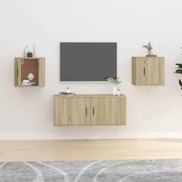 Tv-wandmeubels 2 st 40x34,5x40 cm sonoma eikenkleurig