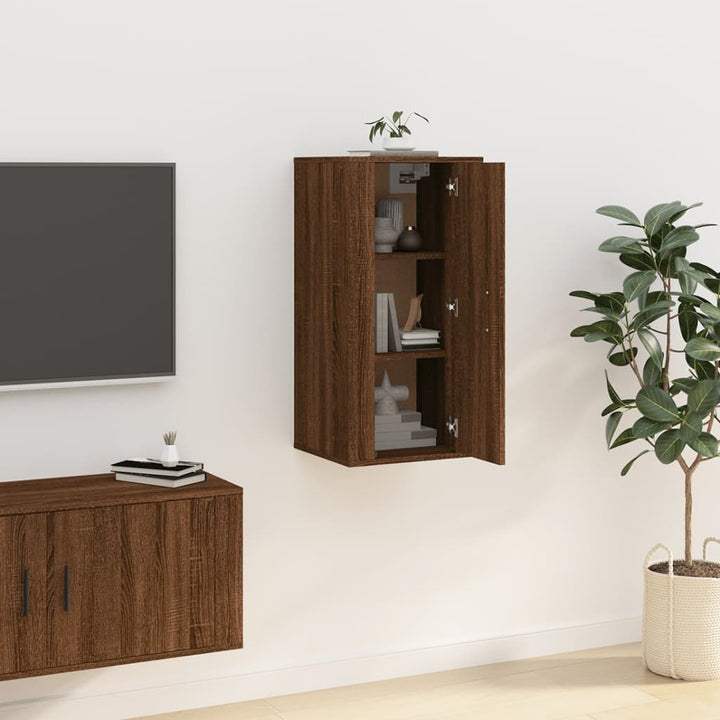 Tv-wandmeubel 40x34,5x80 cm bruineikenkleurig