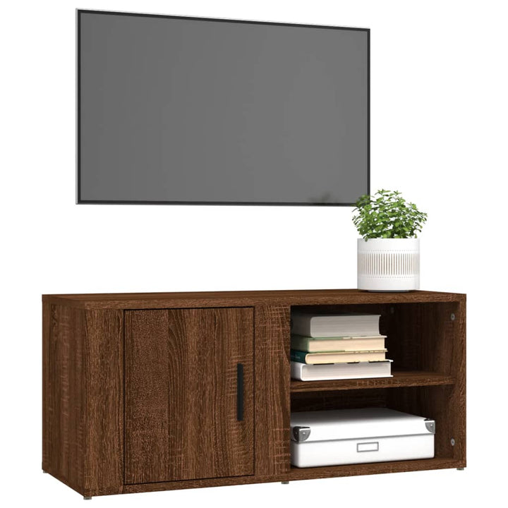 Tv-meubels 2 st 80x31,5x36 cm bewerkt hout bruineikenkleurig