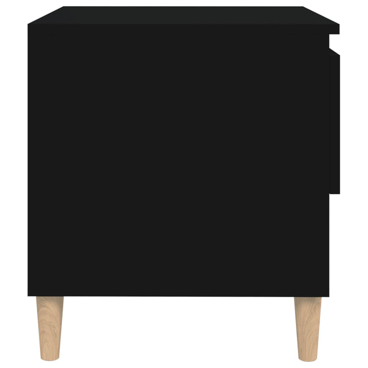 Nachtkastje 50x46x50 cm bewerkt hout zwart