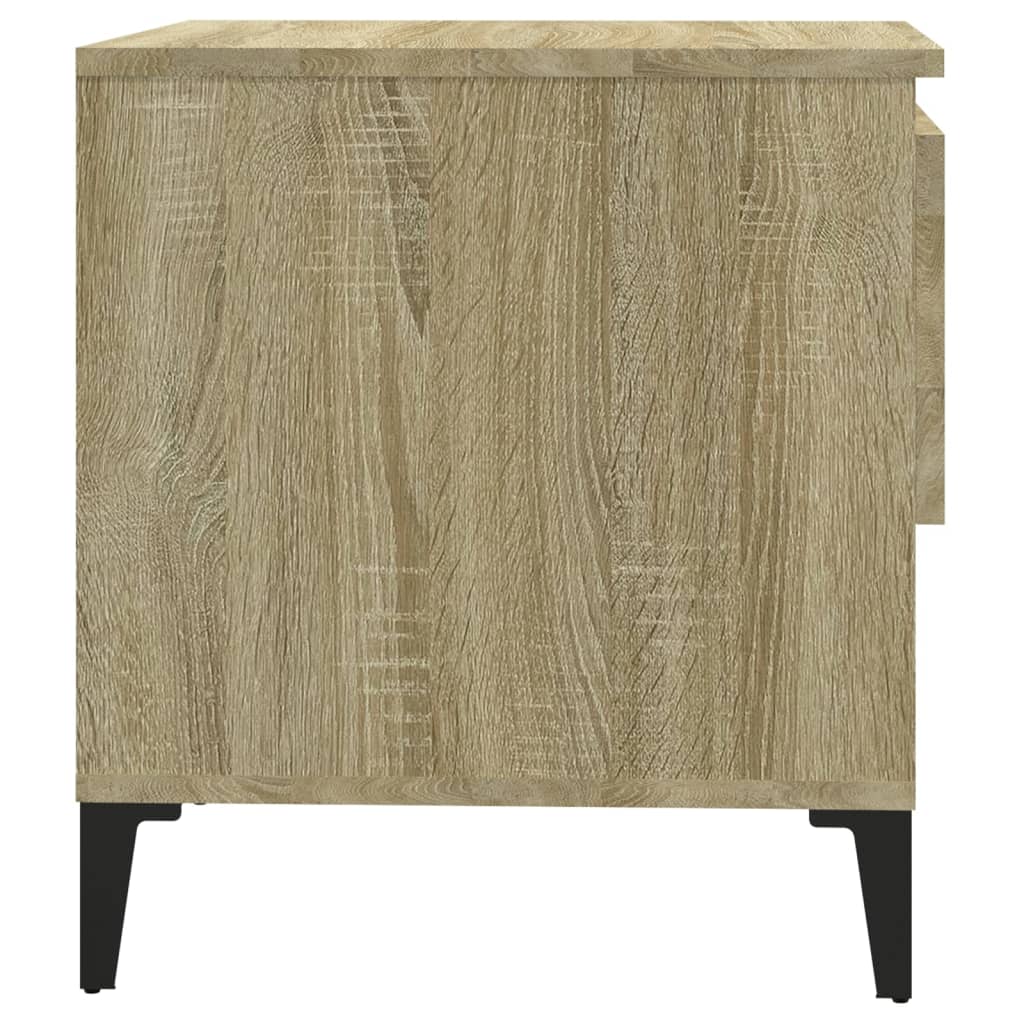 Bijzettafels 2 st 50x46x50 cm bewerkt hout sonoma eikenkleurig