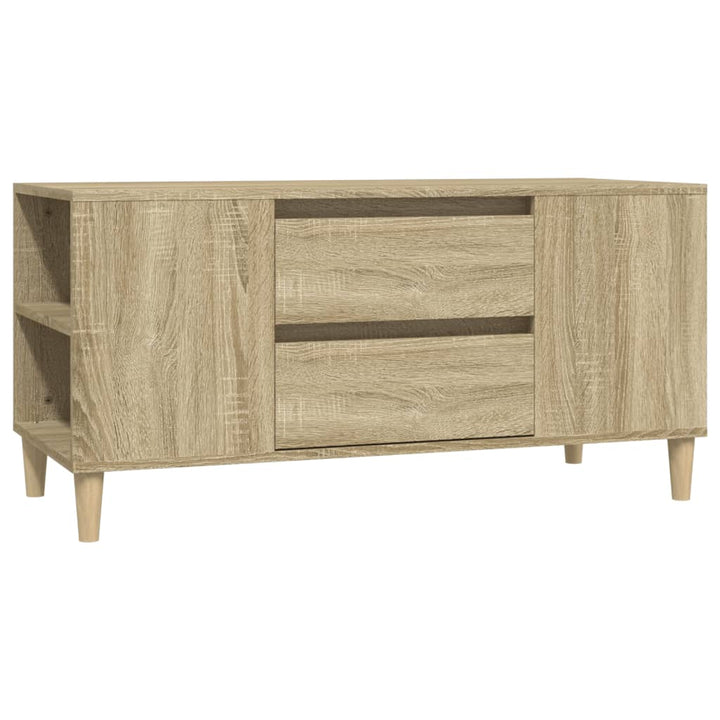 Tv-meubel 102x44,5x50 cm bewerkt hout sonoma eikenkleurig