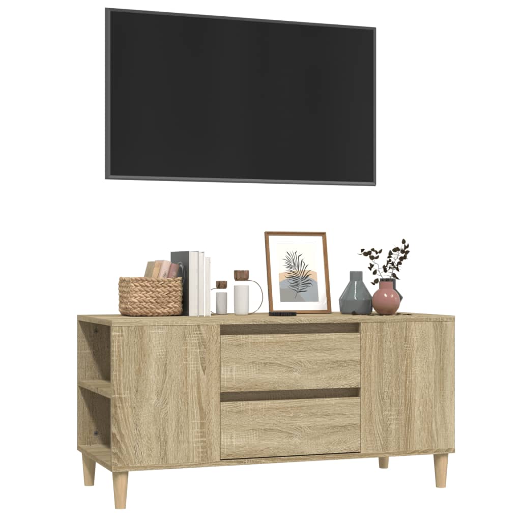 Tv-meubel 102x44,5x50 cm bewerkt hout sonoma eikenkleurig