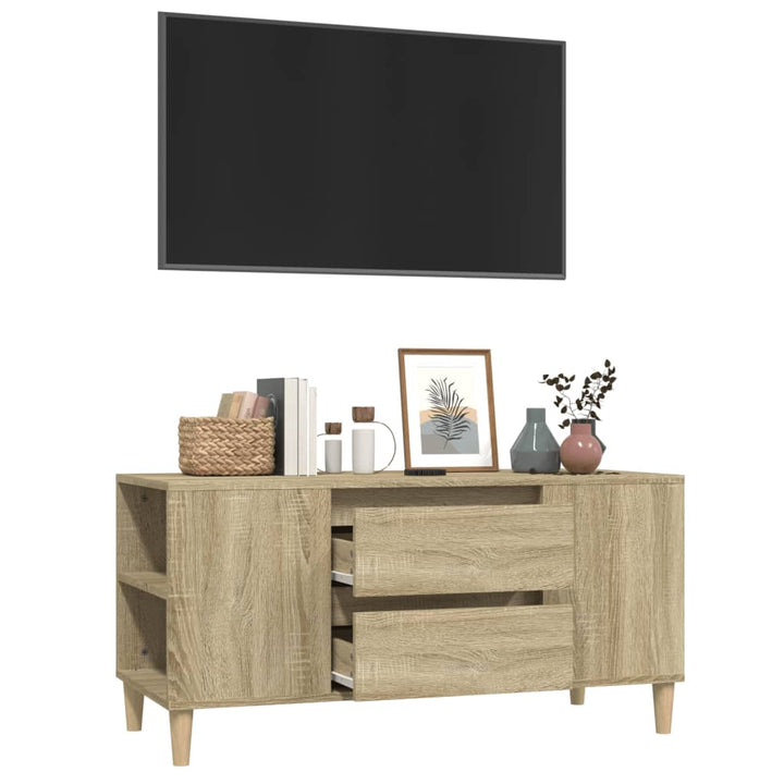 Tv-meubel 102x44,5x50 cm bewerkt hout sonoma eikenkleurig