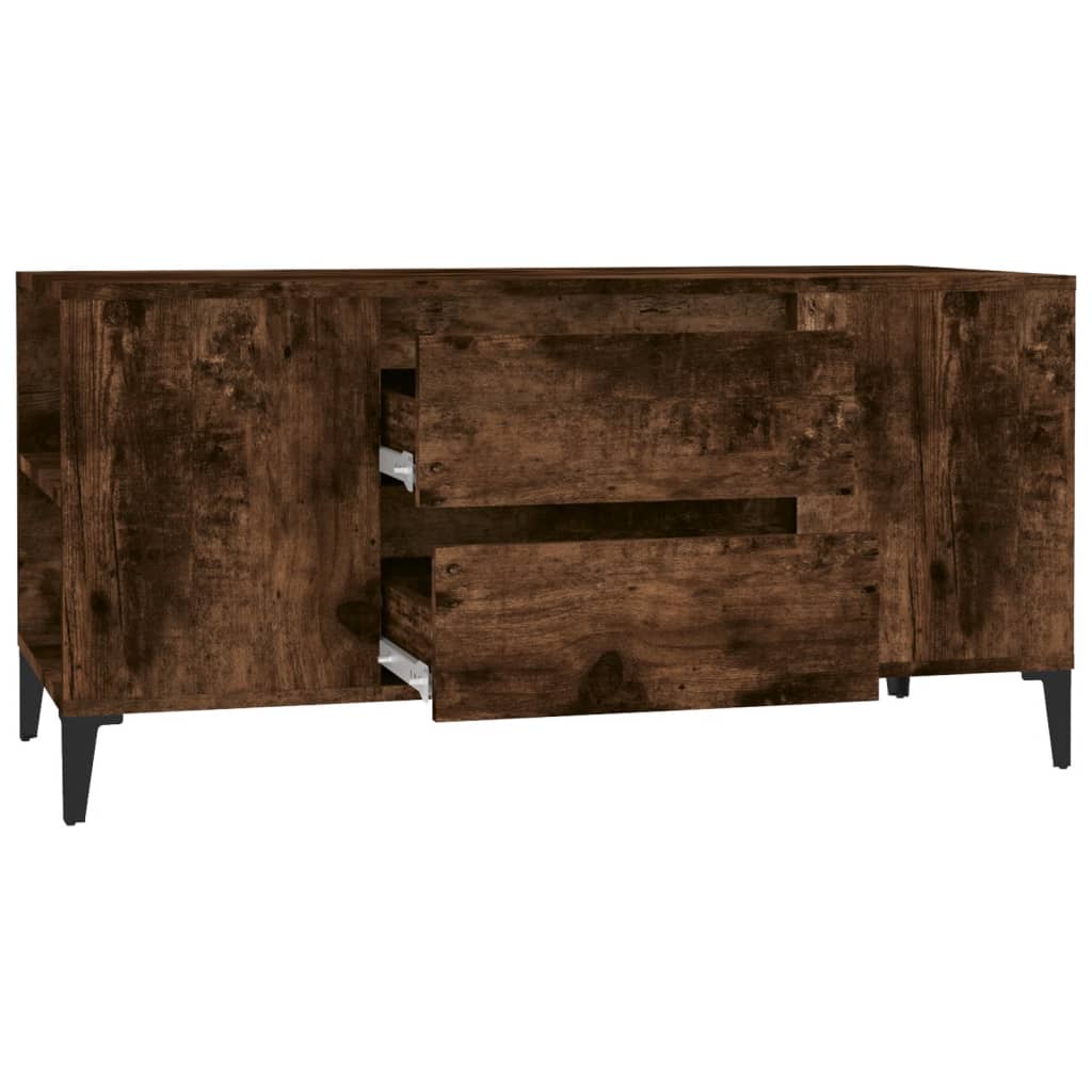 Tv-meubel 102x44,5x50 cm bewerkt hout gerookt eikenkleurig