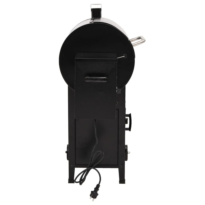 Pelletbarbecue met schoorsteen 104 cm ijzer zwart