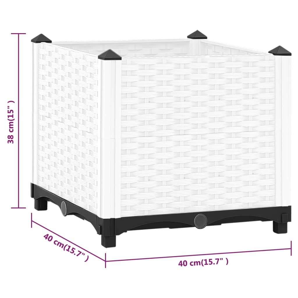 Plantenbak verhoogd 40x40x38 cm polypropeen